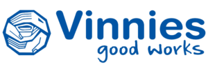 Vinnies good works logo by Glow creative